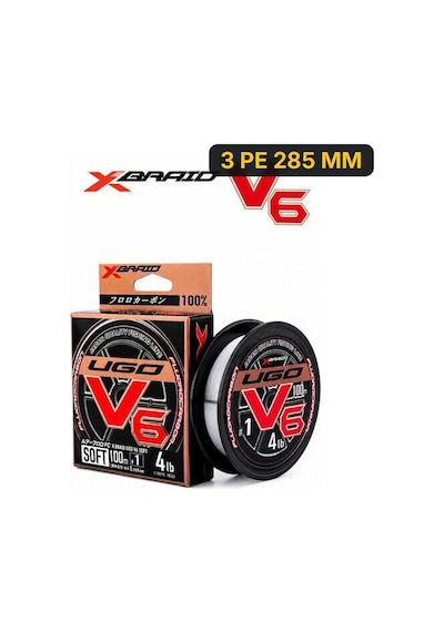 Ygk X060 F-ugo V6 Soft Fc 100m Fluorocarbon Misina 3 Pe 285 Mm