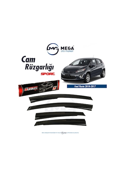 Ford Fiesta 2010-2017 Cam Rüzgarlık Mugen Tip Sunplex