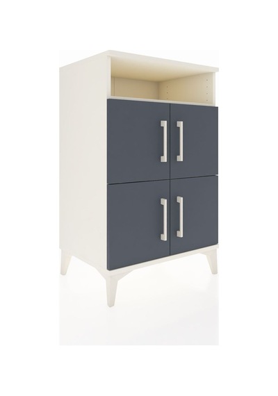 Hyperion Komodin 2 Raflı 4 Kapaklı 60x44x96 Aytaşı-antrasit Aytaşı