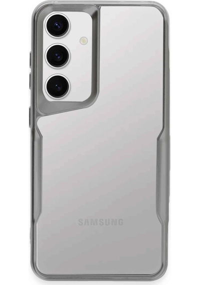 Samsung Uyumlu Galaxy S24 Kılıf Boyi Silikon Kapak Gümüş