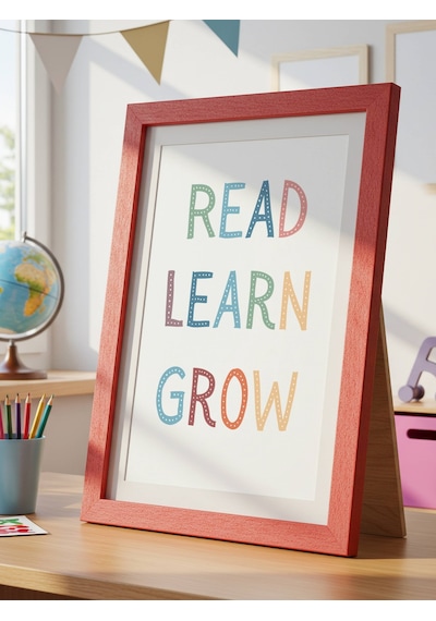 Read Learn Grow Dijital Baskı Poster V9 Çerçevesiz