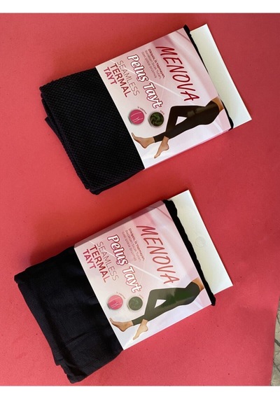 Bonbonetti Chocolate Baby & Kids Menova Dikişsiz Termal Tayt Siyah