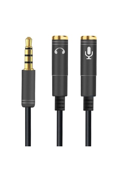 Lunaev 1 Erkek 2 Dişi 3.5 Mm Kulaklık Ve Mikrofon Ayırıcı Çoklayıcı Aux Kablo 00