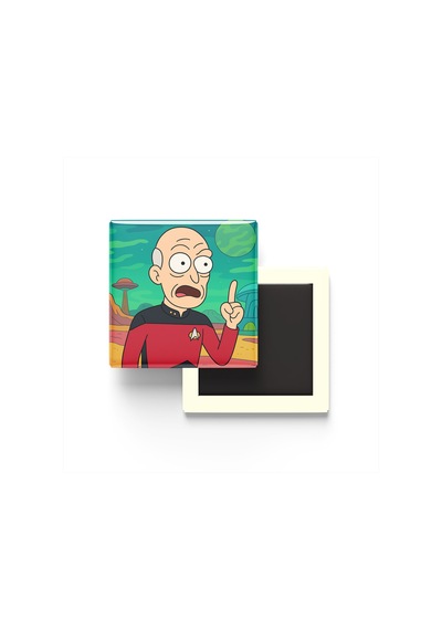Picard - 9x9 Cm Baskılı Kare Buzdolap Magneti