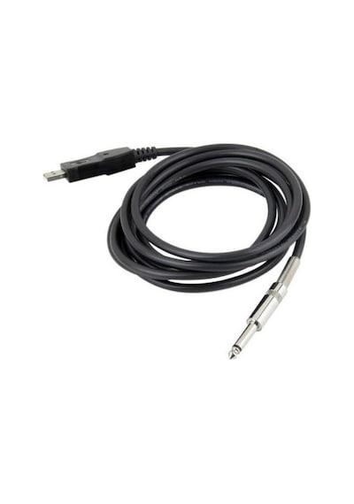 Usb To 6.3 Mm Çivi Jack Gitar Usb Amfi Silikon Kablo