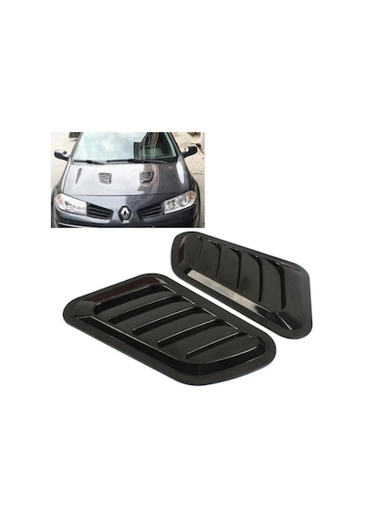 Carmind Universal Kaput Havalandırma Piano Black 2 Adet