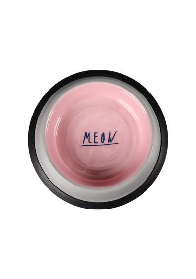 Flamingo Nell Boyalı Çelik Mama Kabı Antislip Gri-pembe 200ml