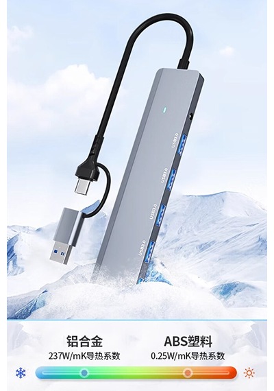7in1 Type-c/usb To Usb Çoklayıcı 7 Port Usb3.0 Hub Power Güç Dest
