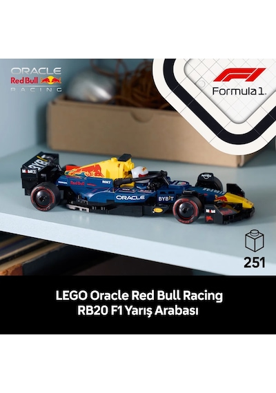 LEGO® Speed Champions Oracle Red Bull Racing RB20 F1® Yarış Arabası 77243 - Yetişkinler için Yaratıcı Model Yapım Seti (251 P)