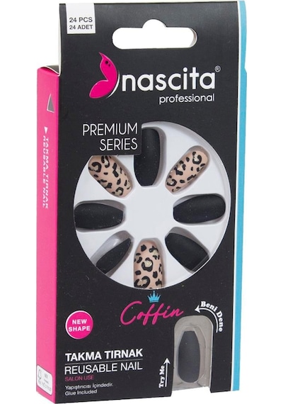 Nascita 24 Lü Renkli Takma Tırnak Coffın S146