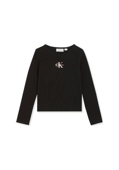 Panço Calvin Klein Kız Çocuk Siyah Uzun Kollu Tişört 2621gk05035