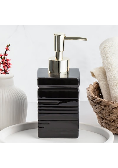 Porsima 3206 Seramik Sıvı Sabunluk Lavabo Sabunluğu 275 Cc Siyah