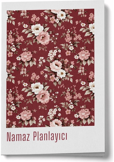 1 Yıllık Namaz Planlayıcı Defterim - Kırmızı Çok Renkli