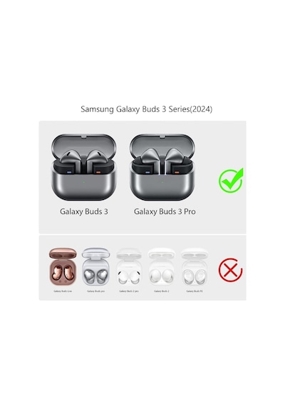 Samsung Galaxy Buds3 - Buds3 Pro - Buds 3 Fe Kılıf Askılı Silikon Ürün Kulaklık Değildir Kelebek
