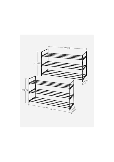 30 X 92 X 54 Cm Metal Ayakkabı Saklama Rafı, 3 Katlı Düzenleyici Seti Siyah Açık Ceviz 30 X 92 X 54 Cm Metal Ayakkabı Saklama Rafı, 3 Katlı Düzenleyici Seti Siyah Açık Ceviz