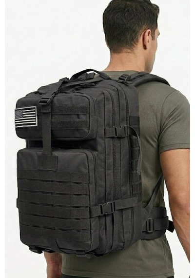 Single Sword 50l Taktik Sırt Çantası Su Geçirmez Askeri Outdoor Kamp Dağcı Çanta Siyah