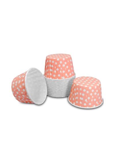 Kafem Pembe Puantiyeli Muffin Kek Kapsülü 50li X 5 Paket - K16 Pambe