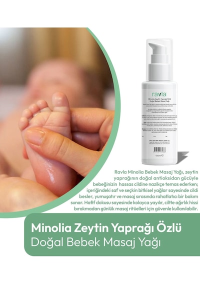 Ravla Minolia Zeytin Yaprağı Ekstratlı Bebek Masaj Yağı - 100 Ml