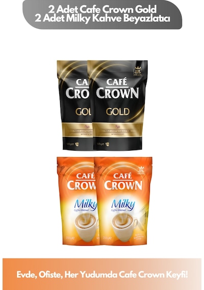 4 Lü Kahve Keyfi Paketi 200g Gold Çözünebilir Kahve + 400g Milky Kahve Beyazlatıcı Diğer