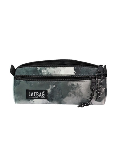 Jacbag Dual Prıme-çift Bölmeli Üçgen Tip Kalem Kutusu Dual Prime-gri Bulut renkli