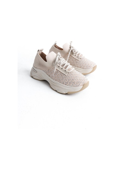 Kadın Rocco Ten Triko Taşlı Spor Ayakkabı & Sneaker Ten