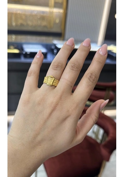 Çgk Çiğdem Gürel Kuyumculuk 8 Ayar Renk Hasır Altın Yüzük Gold