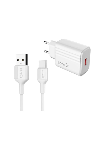 Ariatech Play Serisi Pl1 Type-c 2in1 Seyahat Şarj Aleti 12w - Beyaz Beyaz