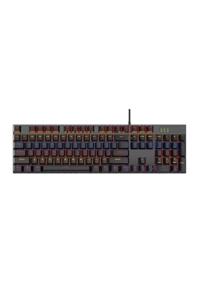 Mk104 Rgb Mekanik Gaming Klavye Kablolu Oyuncu Klavyesi- 104 Tuşlu, 26 Tuş Anti-ghosting, Multimedya Ve Işık Denetimli Siyah