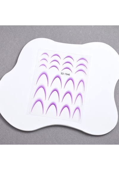 Ombre Efekt French Tırnak Sticker Lila Nail Art Sd-1946