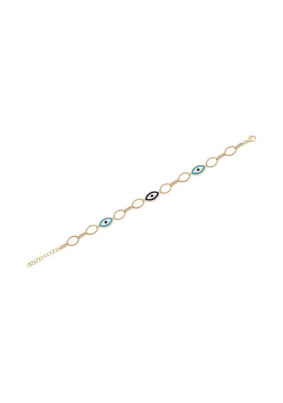Diamond Line - Gülaylar - Sarı Altın 14 Ayar Nazar Boncuğu Bilekl Standart N11.21800 Sarı Altın