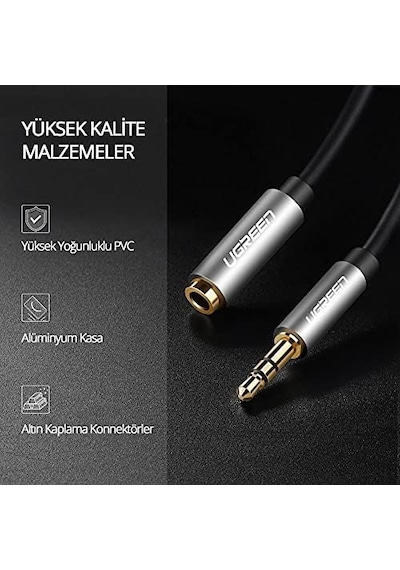3.5 Mm Ses Aux Uzatma Kablosu 1.5 Metre