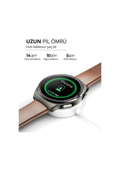Aukey SW-2U-GY Smart Watch 2 Ultra 3.6 CM Amoled Ekran IP68 Akıllı Saat (Distribütör Garantili)