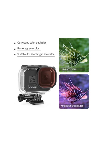 Sanger Go181 Gopro Hero 9 Black Kırmızı Filtre