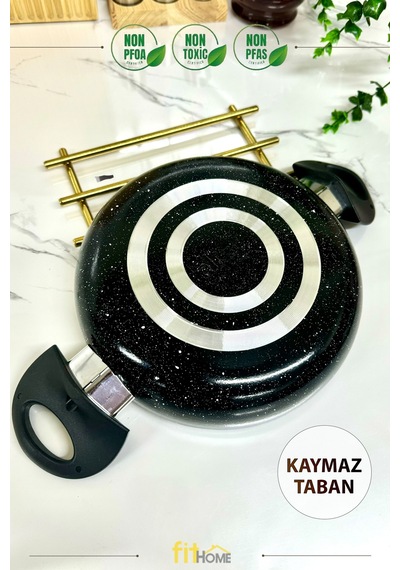Granit Sahan Yanmaz Yapışmaz El Yakmayan Sap 22 Cm