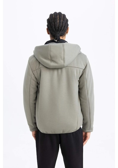 DeFactoFit Rüzgar Geçirmez Mont Slim Fit Dar Kesim Kapüşonlu Fermuarlı Cepli B2301AX25SPKH457