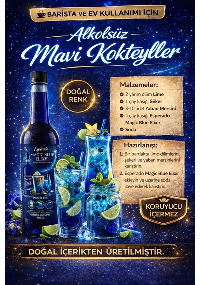 Magic Blue Elixir Renklendirici Şurup 750 Ml