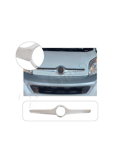 Fiat Fiorino Uyumlu 2008 Ve Üzeri Krom Ön Amblem Çerçevesi Paslanmaz Çelik