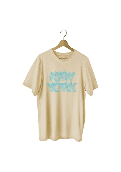Bluu Newyorklite Sporcu T-Shirt Bisiklet Yaka (528819106)