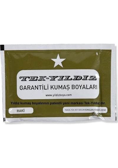 Tek Yıldız Kumaş Boyası Haki