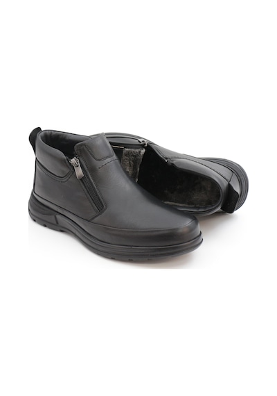 Nesilshoes Nesil Shoes Showmen 241-1 Siyah Hakiki Deri Kürklü Erkek Bot