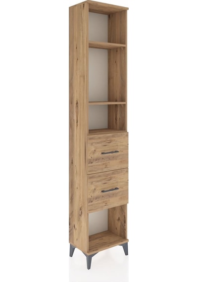 Arges Dolap 3 Raflı 2 Çekmeceli 44x30x221 Çam-çam Atlas Çam