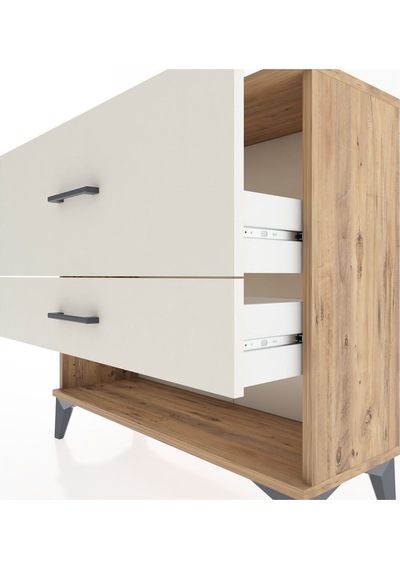 Arges Şifonyer 2 Çekmeceli 88x30x80 Çam-aytaşı Çam
