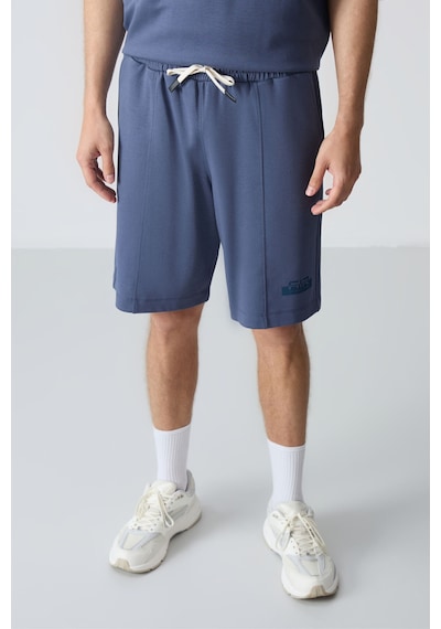 Tommy Life Petrol Pamuklu Kalın Yumuşak Dokulu Oversize Fit Basic Erkek Şort Takım - 85259 Tommy Life Petrol Pamuklu Kalın Yumuşak Dokulu Oversize Fit Basic Erkek Şort Takım - 85259