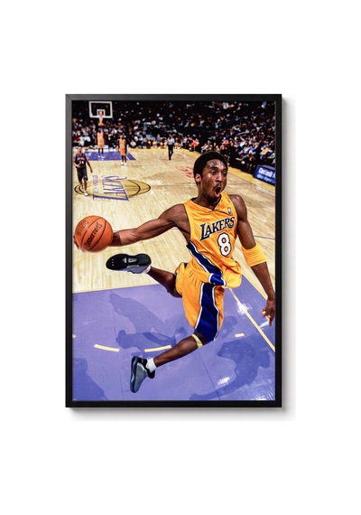 Mamba Siyah Çerçeveli Motivasyon Tasarım Tablo 35x50 Futbol