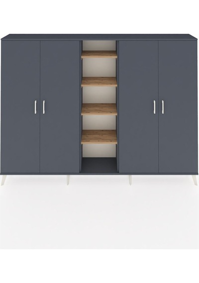 Arges Dolap 12 Raflı 4 Kapaklı 220x30x163 Antrasit-antrasit/çam Antrasıt/atlas Çam - Antrasıt Arges Dolap 12 Raflı 4 Kapaklı 220x30x163 Antrasit-antrasit/çam Antrasıt/atlas Çam - Antrasıt