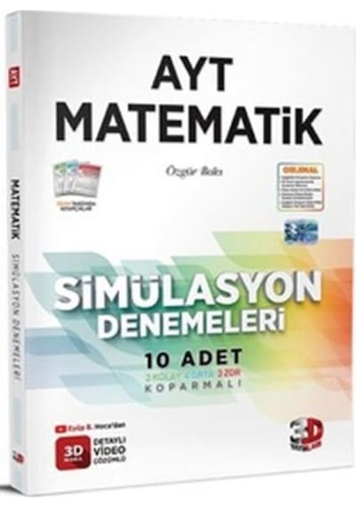 2025 3d Yayınları Ayt Matematik Simülasyon Denemeleri Tamamı Video Çözümlü 10 Deneme