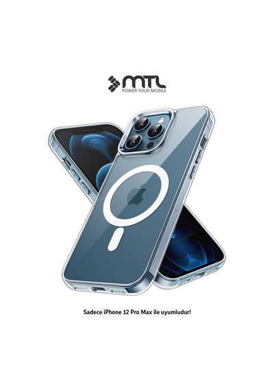İphone 12 Pro Max Uyumlu Şeffaf Magsafe Kılıf Mtl Safe