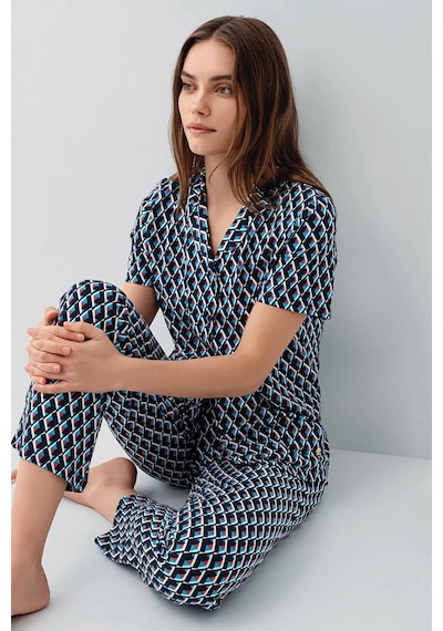 Pierre Cardin Kadın Lacivert Gömlek Pijama-m91.59 Lacivert