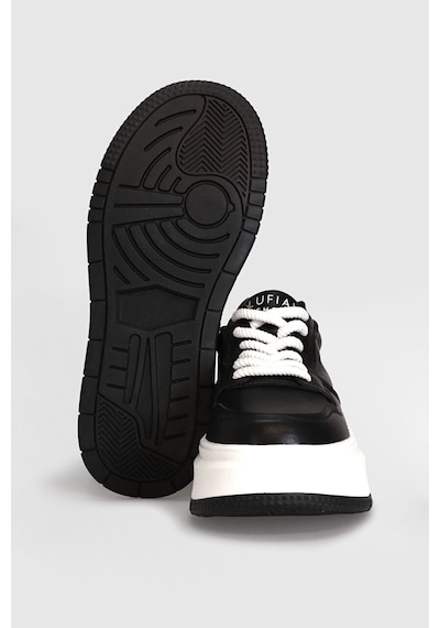 Lufian Laura Kadın Deri Sneaker Ayakkabı Siyah Bej