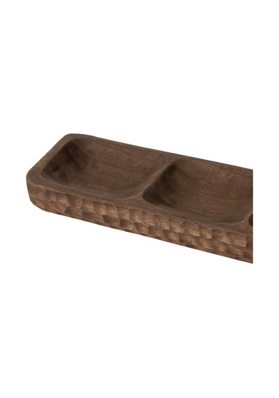 Mudo Home Walnut 3'lü Dekoratif Sunumluk 45x14x6 Cm